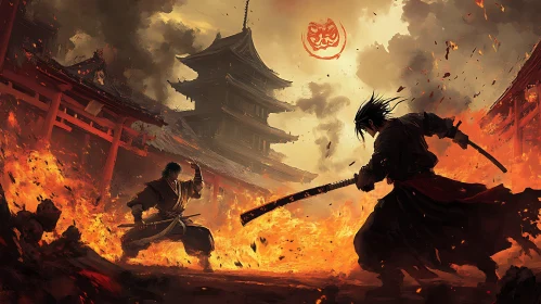 Fiery Samurai Battle