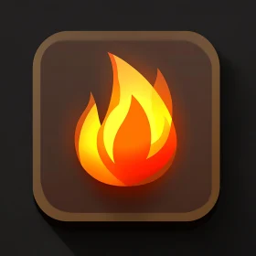 Glowing Fire and Flame Symbol