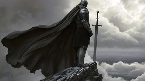 Armored Knight Contemplates the Horizon