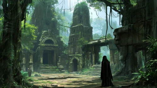 Enigmatic Ruined Temple in Jungle | Digital Painting