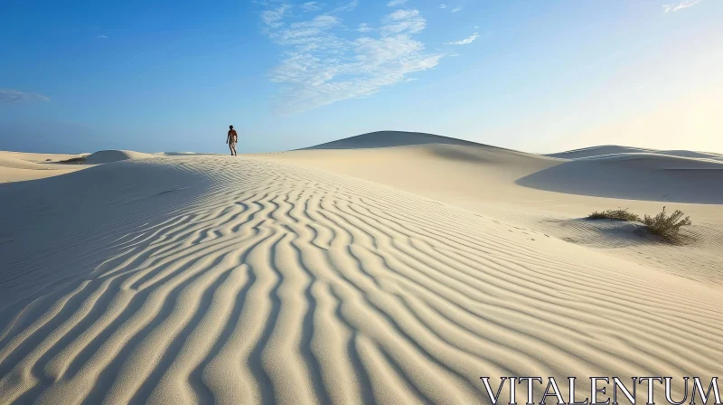 Golden Sand Dunes in the Desert: A Captivating Natural Wonder AI Image