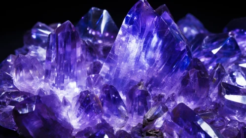 Luminous Landscape of Rare Amethyst Crystals