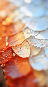 Sun-kissed Orange and White Leaves: A Macro Shot