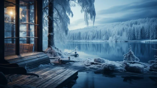 Winter Tranquility - Serene Cabin Overlooking Lake