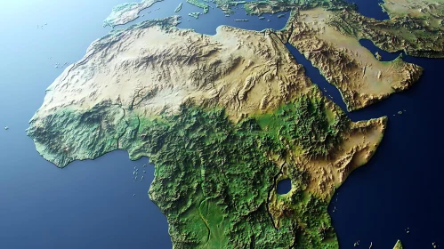 Relief Map of the African Continent