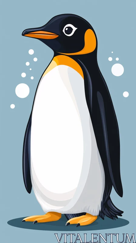 Artistic Penguin Design AI Image