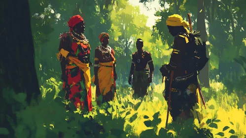 African People in Forest