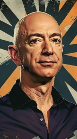 Graphic Artwork of Jeff Bezos