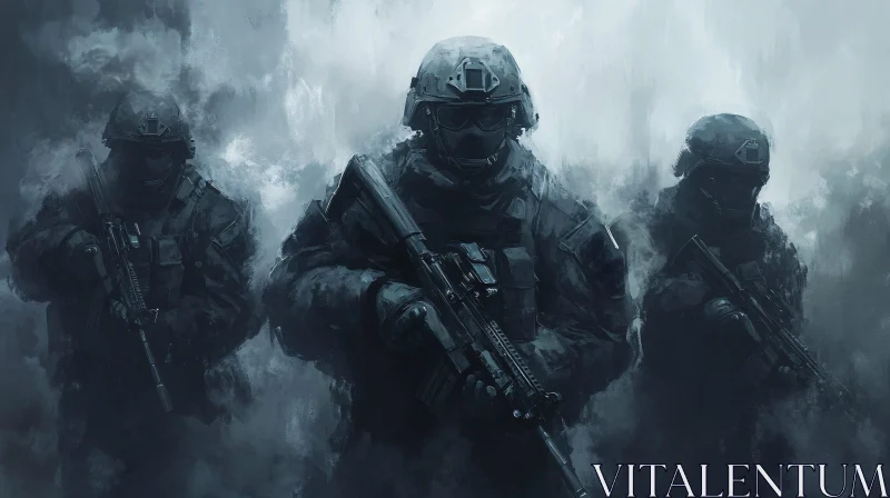 AI ART Armed Forces: Vigilant Watch in the Fog