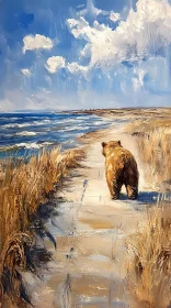 Beach Path with Bear