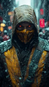 Golden Masked Warrior in Winter