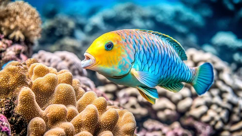 Vivid Marine Life with Colorful Fish and Corals