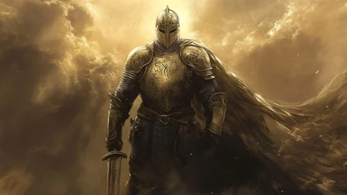 Armored Warrior in the Golden Light