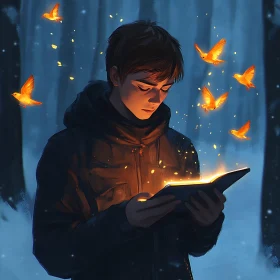 Enchanted Reader in the Woods