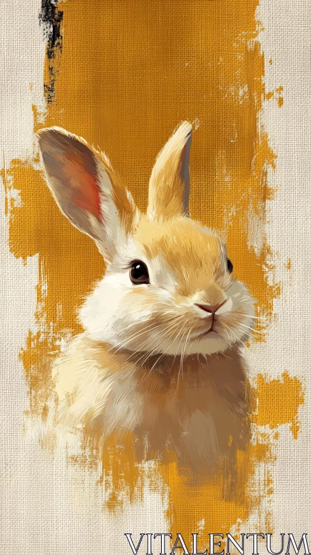 AI ART Artistic Canvas with Bunny