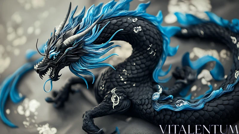 Detailed Dragon Figurine Art AI Image