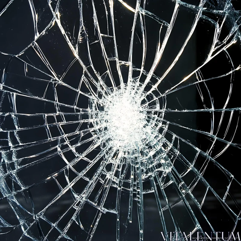 AI ART Cracked Glass Abstract