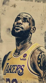 LeBron James Basketball Art