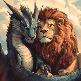 The Lion and Dragon Embrace