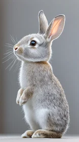 Adorable Upright Bunny Image