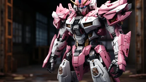 Robotic Armor in Pink and White