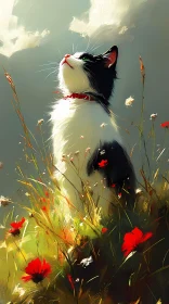 Feline Serenity in Nature's Embrace
