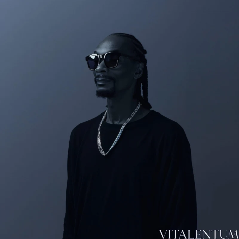 Snoop Dogg in Classic Monochrome AI Image