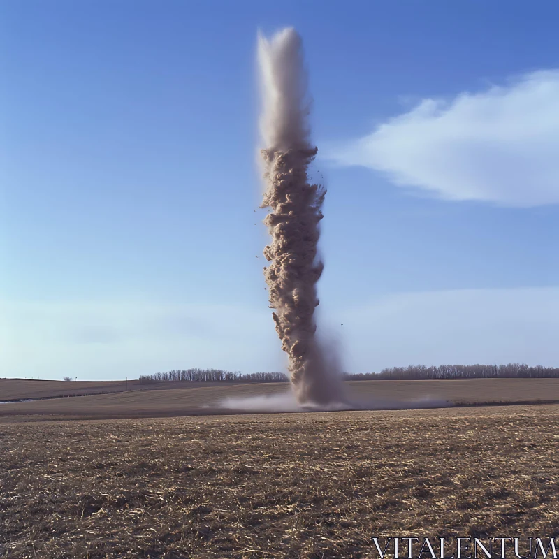 AI ART Whirlwind in the Countryside