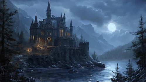 Moonlit Castle Serenity