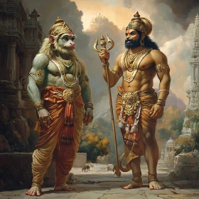 Golden Deities: A Traditional Depiction