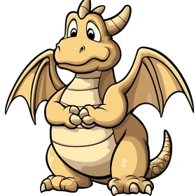 Friendly Dragon Cartoon Character Design