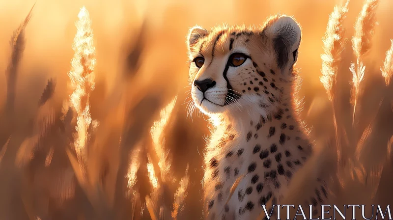 AI ART Wildlife Cheetah Portrait