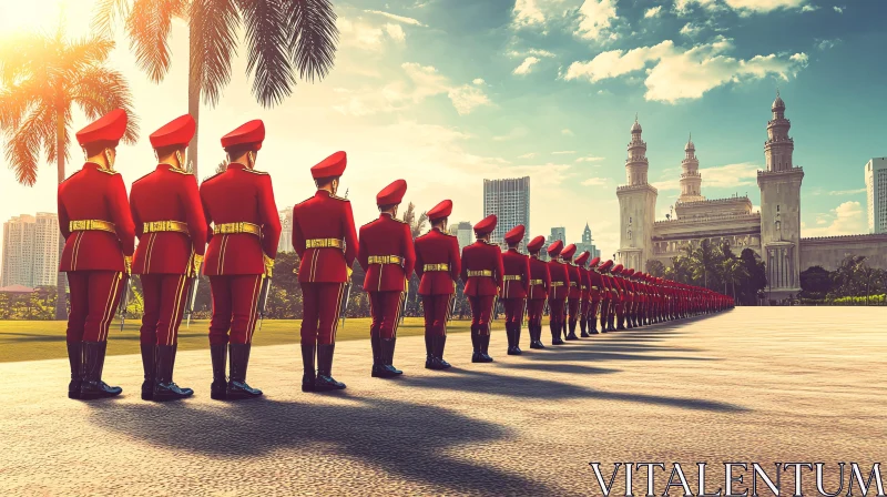 Red Guard Ceremony at the Palace AI Image