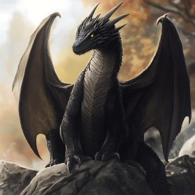Dragon on Rocks