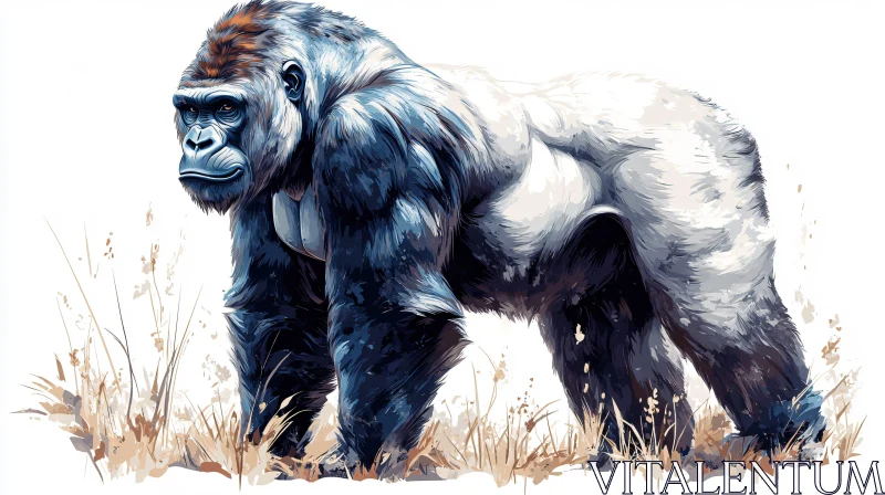 Gorilla in Wild Art AI Image