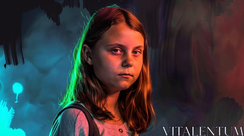 AI ART Mesmerizing Image of Greta Thunberg