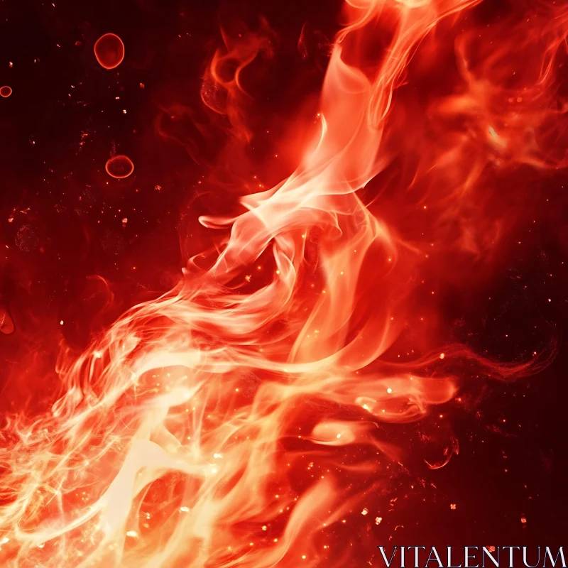 Fluid Fire Artwork AI Image