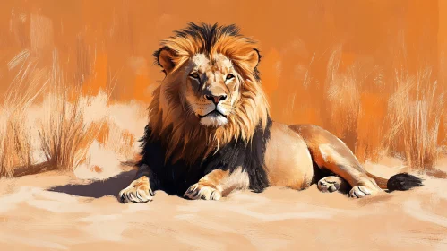 Regal Lion in Art