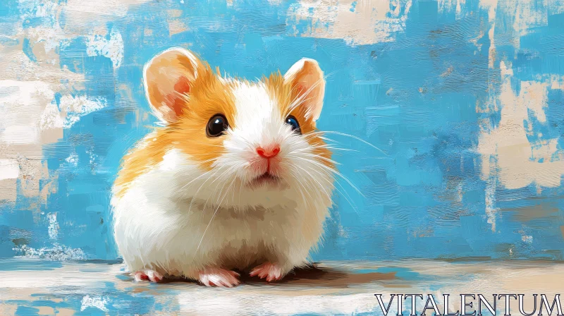 Whimsical Hamster Artwork AI Image