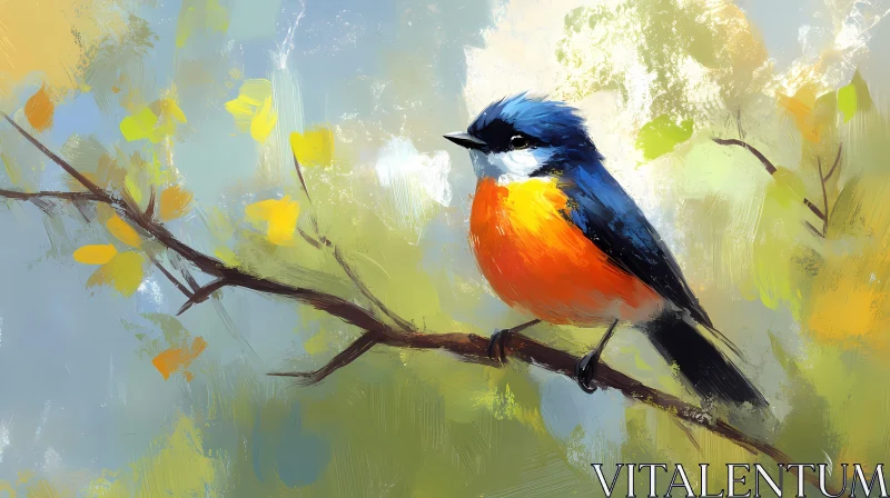 Colorful Bird in Nature AI Image