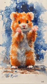 Adorable Hamster Artwork AI Image