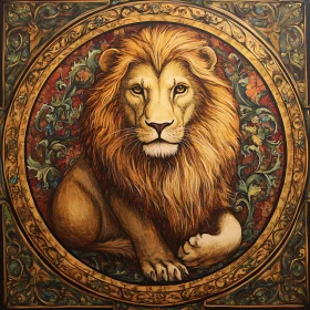 Regal Lion Portrait