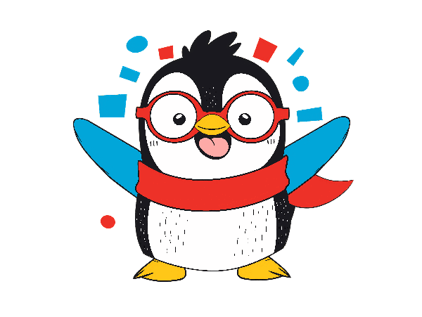 POD Design Playful Penguin with Glasses