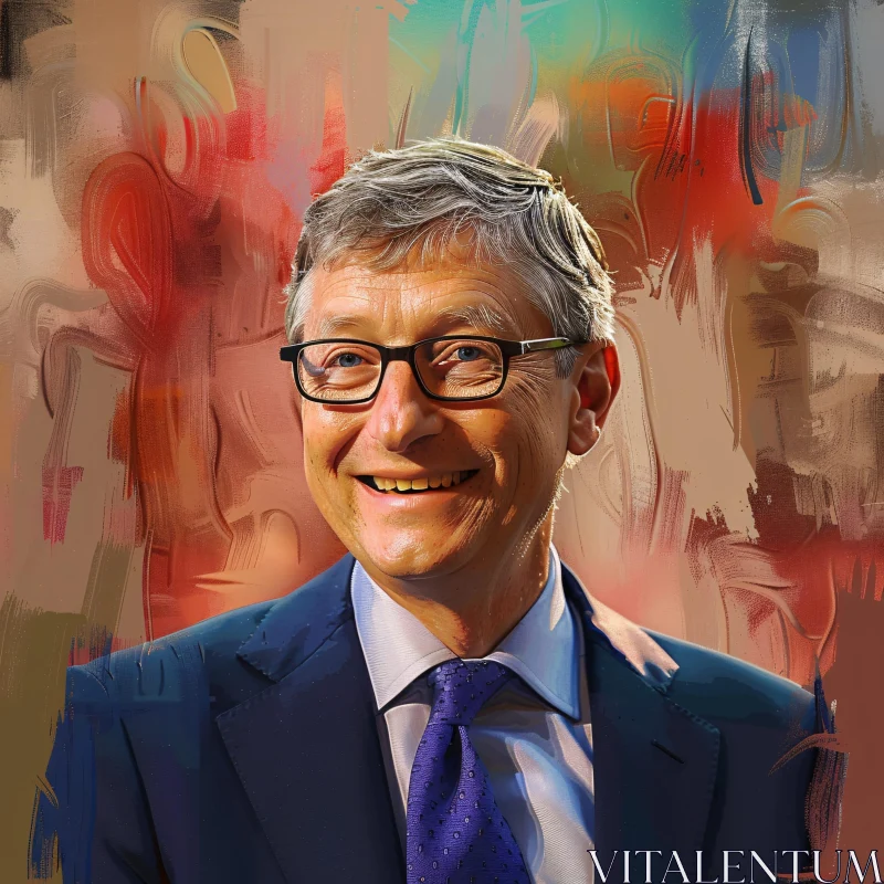 AI ART Artistic Bill Gates Portrait