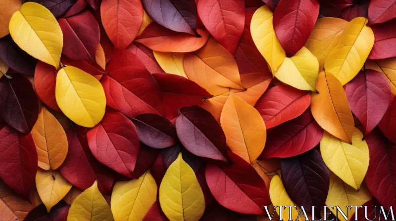 Colorful Autumn Leaves Arrangement: A Celebration of Eco-friendly Craftsmanship AI Image