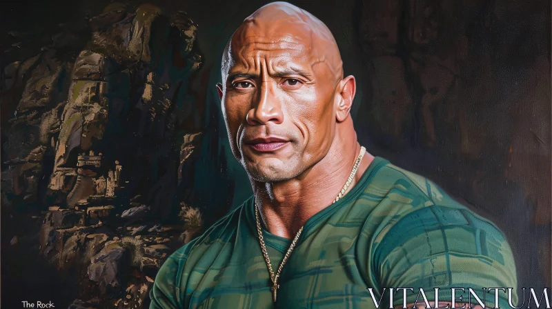 Dwayne 'The Rock' Johnson - Intricate Portrait AI Image