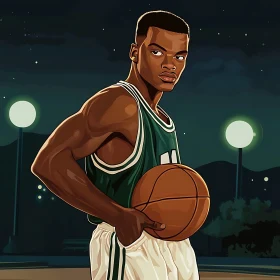 Man with Basketball