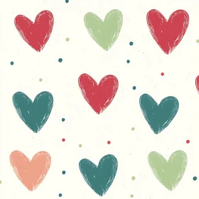 Colorful Hearts and Dots Design