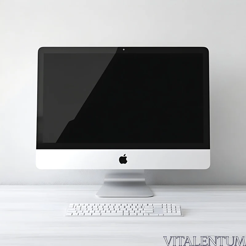 Minimalist Desktop Setup AI Image