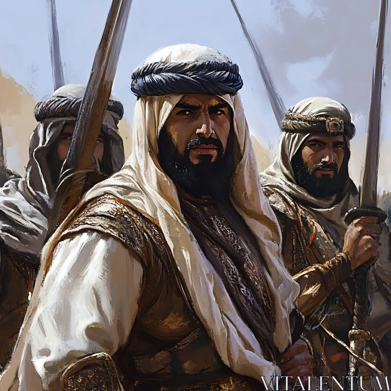 Persian Warriors Ready for Battle AI Image